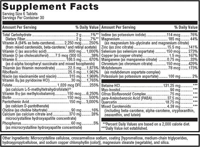 Metagenics Multigenics Intensive Care without Iron 180 Tablets
