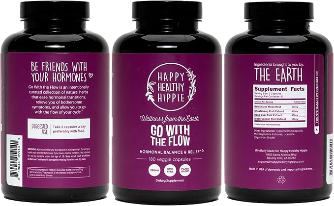 PMS Support Supplement for Women 180 Ct - Hormonal Balance for Women | Menopause & Perimenopause Supplements Women | Bloating Relief for Women, Menstrual Cramp Relief, PMDD | Vegan, Non-GMO
