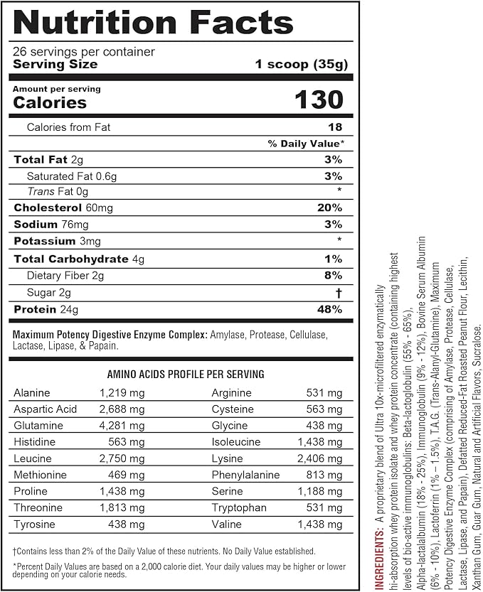 Metabolic Nutrition, Protizyme, 100% Whey Protein 24 Essential 2 Pound (26 ser)