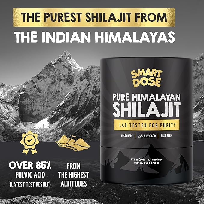 Pure Himalayan Shilajit Resin 85% Fulvic 125 Servings