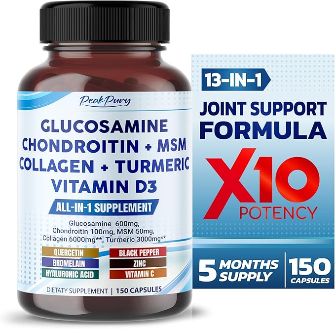 Glucosamine 600mg Chondroitin 100mg MSM 50mg 6000mg Turmeric 3000mg -