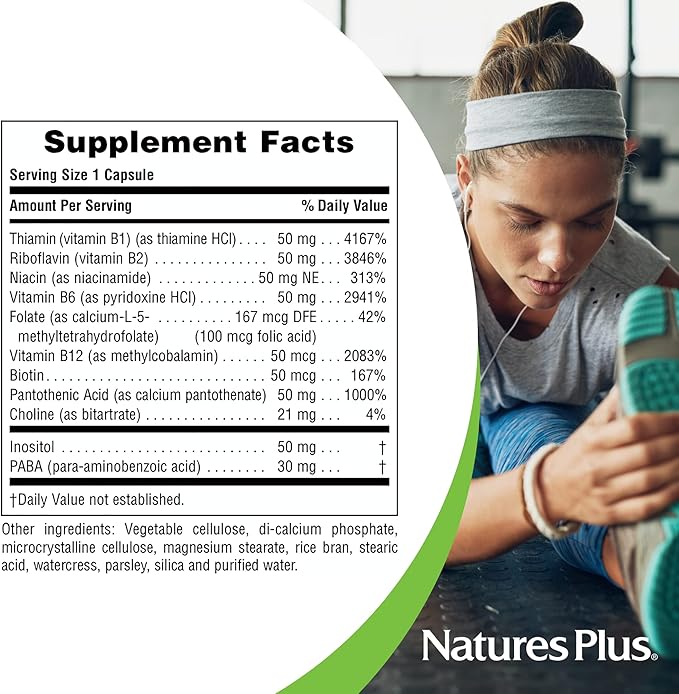 Nature's Plus Super B-50 Balanced B-Complex 180 Vegetarian
