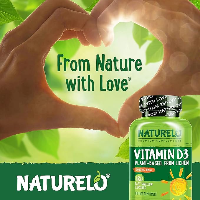 NATURELO Vitamin D 5000 IU D3 Supplement 180 Mini 2)