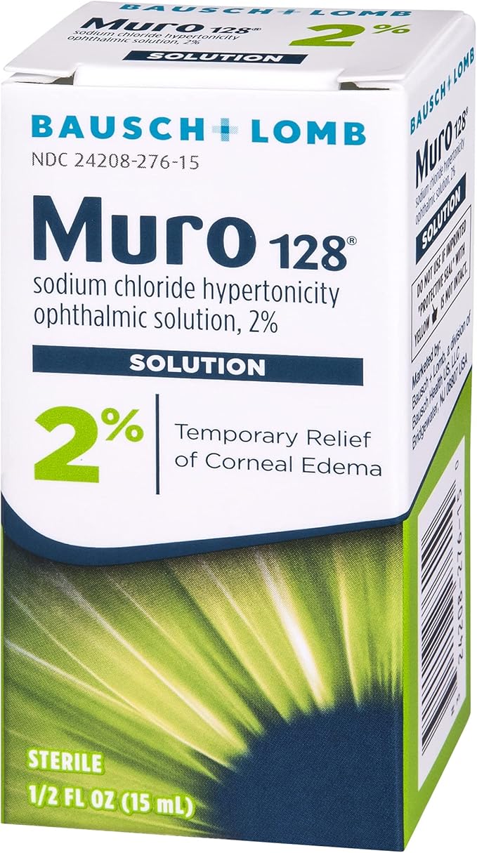 Muro 128 Eye Drops, Temporary Relief 2% Solution, 0.5 Fl