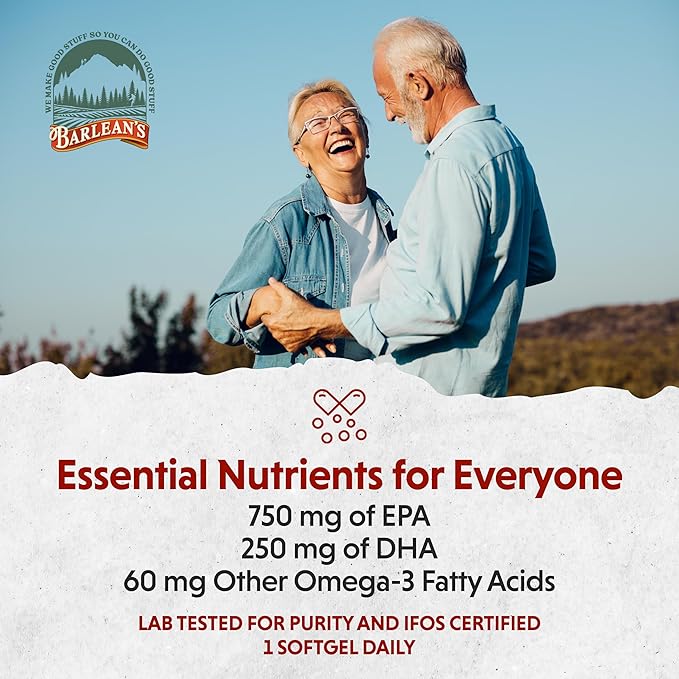 Barlean's Ideal Omega 3 Fish Oil 1,000 mg 30 ct