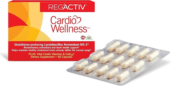 Reg'Activ Cardio Wellness with Glutathione Producing ME-3, Pantethine CoQ10
