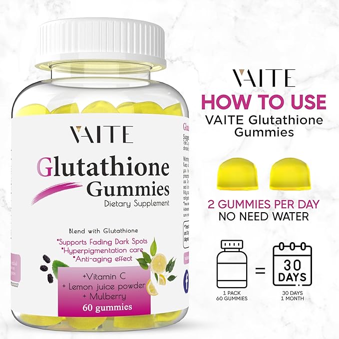 VAITE Glutathione Gummies for Skin 60 Gummies