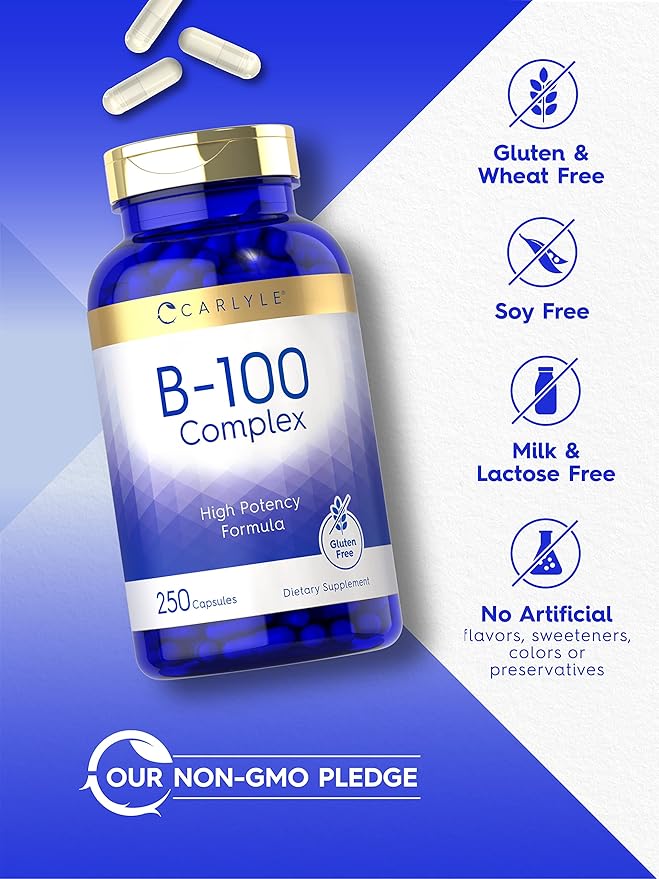 Carlyle B-100 Complex Vitamin 250 Capsules