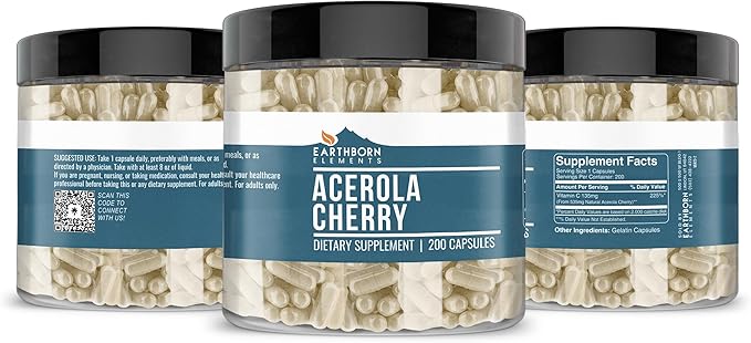 Earthborn Elements Acerola Cherry 200 Capsules,