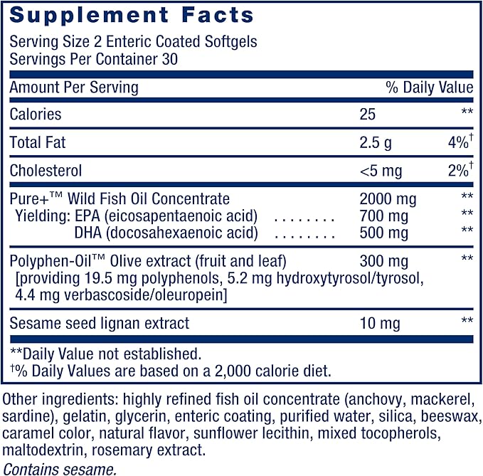 Life Extension Super Omega-3 EPA/DHA Fish 60 Softgels