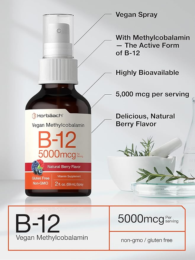 Horbäach Vitamin B-12 5000mcg Spray