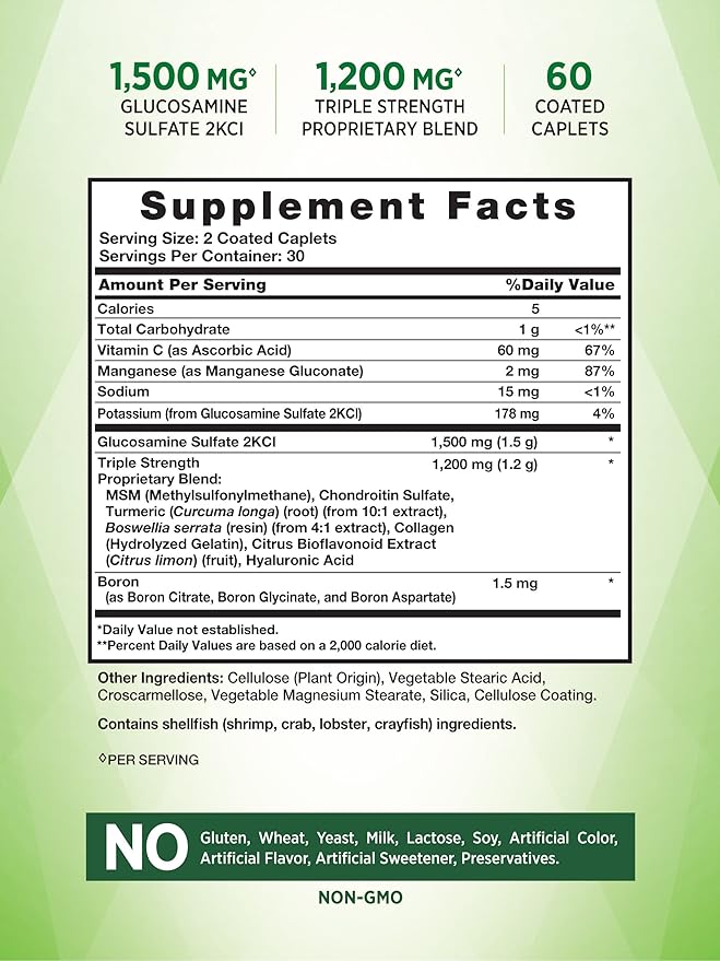Glucosamine Chondroitin MSM Complex 60 Caplets