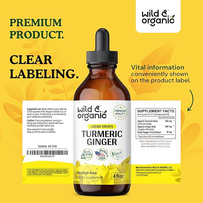 Turmeric Ginger Liquid Supplement 4 fl