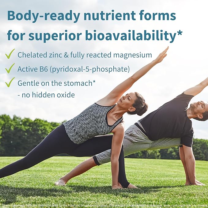 Neurobalance, High Absorption Zinc Magnesium B6 24mg, Oxide-Free B6, 120 120 Tablets,
