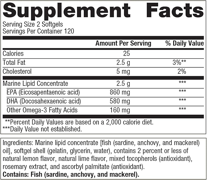 Metagenics OmegaGenics Fish Oil EPA-DHA 720- Omega-3 Fish 240 Softgels