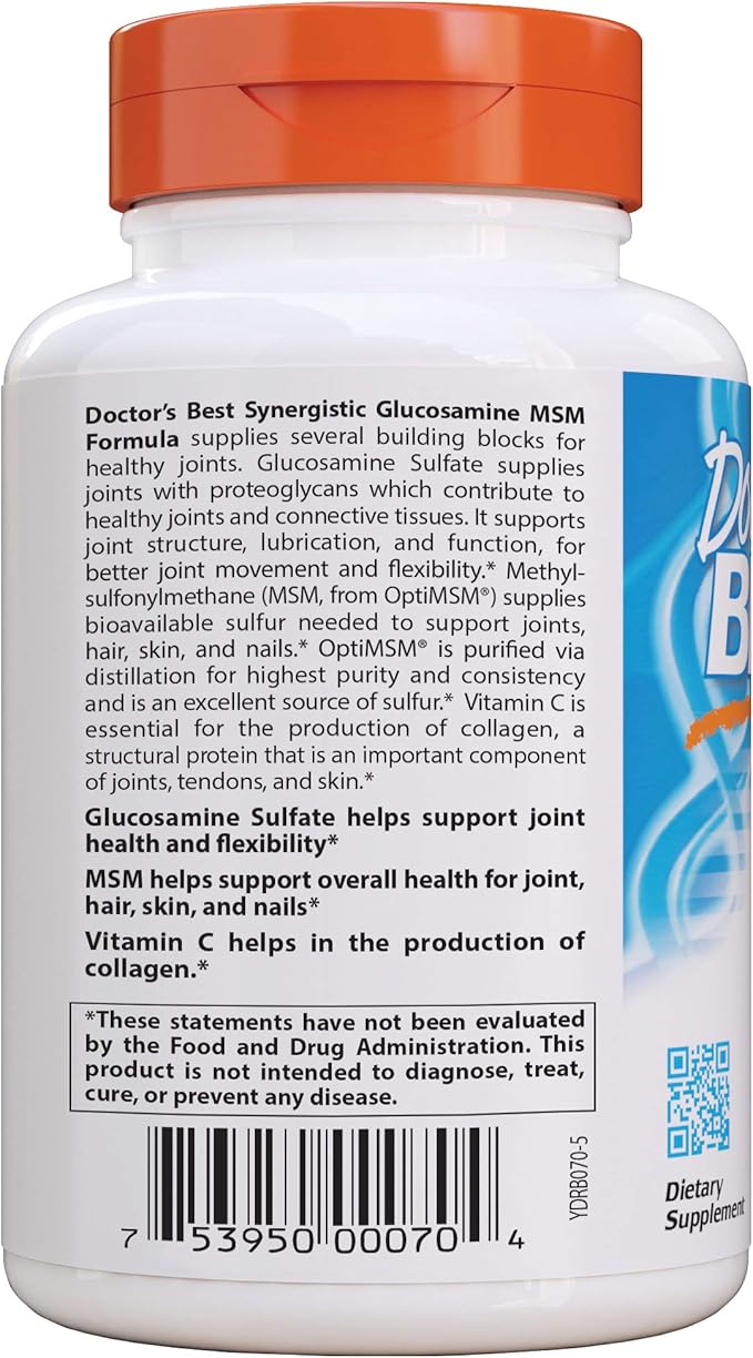 Doctor's Best Synergistic Glucosamine MSM 180 Caps (DRB-00070)