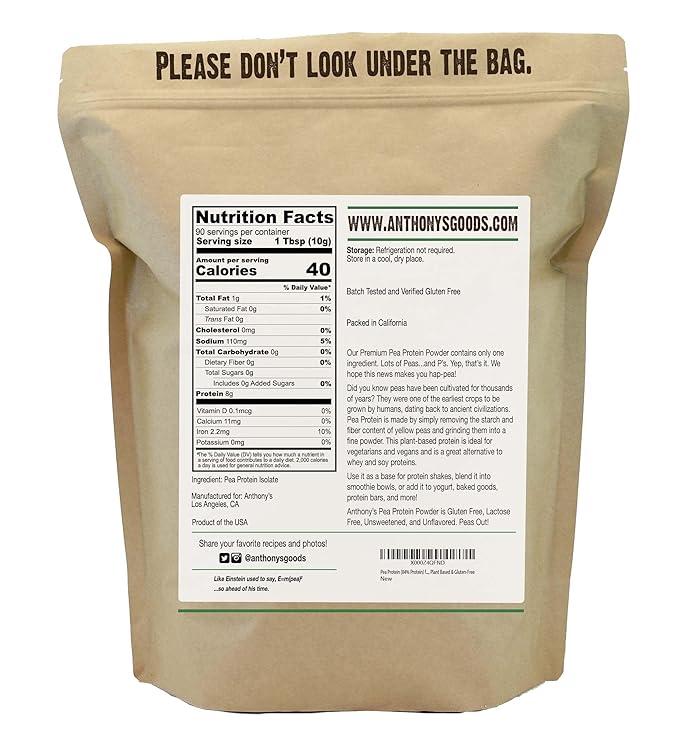 Anthony's Premium Pea Protein, 2 lb,
