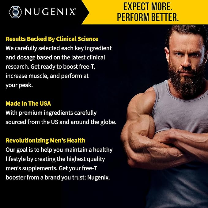 Nugenix Total-T Ultimate - Advanced Free and Total Testosterone Booster for Men - 120 Tablets