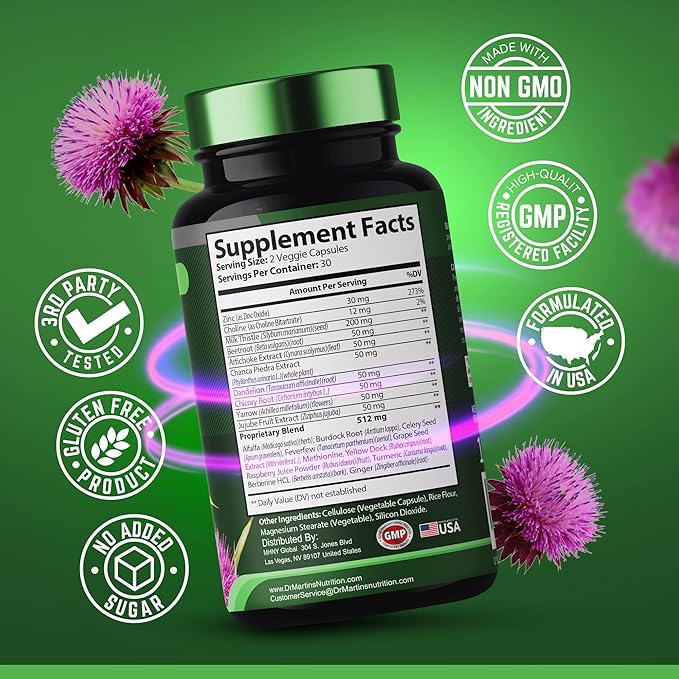 Liver Cleanse Detox & Repair Formula Supplement 21 Ingredients