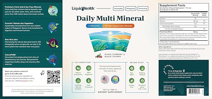 LIQUIDHEALTH 32 Oz Daily Multi Mineral, (3 Pack)