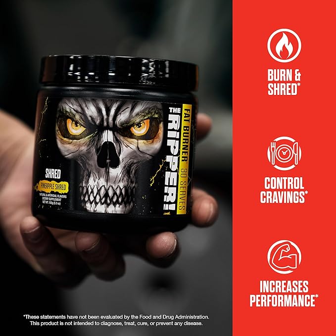 JNX SPORTS The Ripper! Shredding Thermogenic Fat Burner - Blood Orange 30 Servings | Advanced Fast Acting Thermogenic Pre-Workout, Appetite Suppressant, Extreme Energy for Men & Women