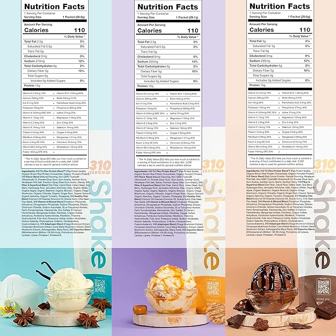310 Nutrition – All-In-One Meal Replacement 26 Essential 3 Flavors
