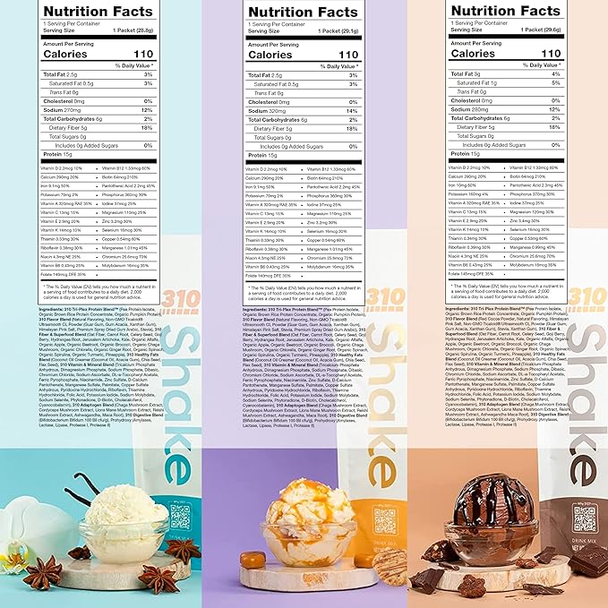 310 Nutrition – All-In-One Meal Replacement 26 Essential 3 Flavors