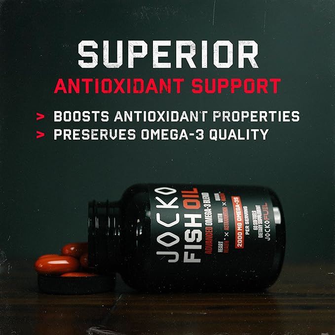 Jocko Fuel Omega 3 Fish Oil Supplement 2000mg Omega 3 Fatty (30 Capsules) (30 Day