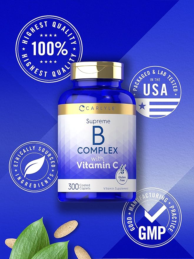 Carlyle Vitamin B Complex plus Vitamin C 300 Caplets