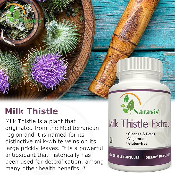 Milk Thistle Extract 4:1 Extract 2000mg - 120 Capsules