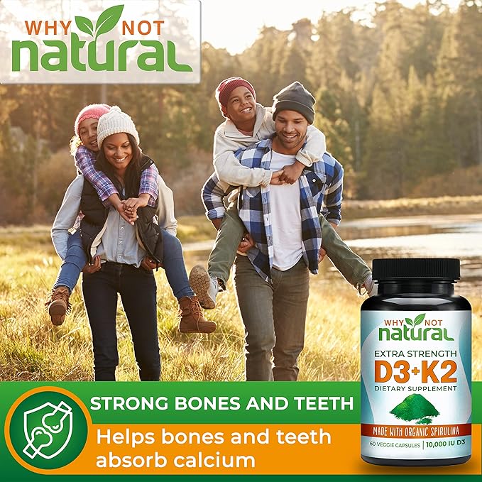Vitamin D3 K2 (MK-7) with Organic 10000 IU