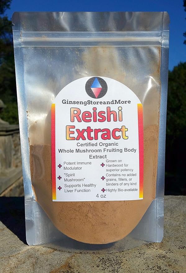 4oz Organic Red Reishi Mushroom Extracted >30% Beta-Glucans