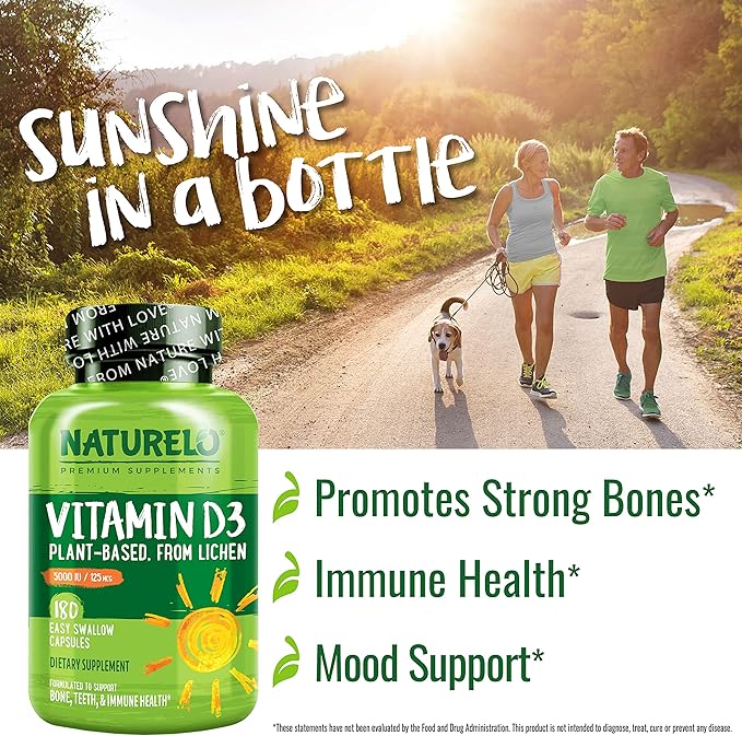 NATURELO Vitamin D 5000 IU D3 Supplement 180 Mini 2)