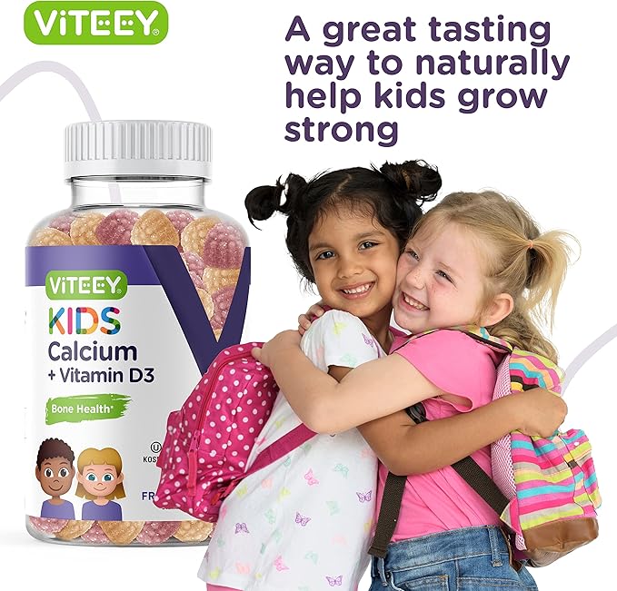 Kids Calcium Gummies with Vitamin D3 500mg plus D3 1000iu 1000iu -