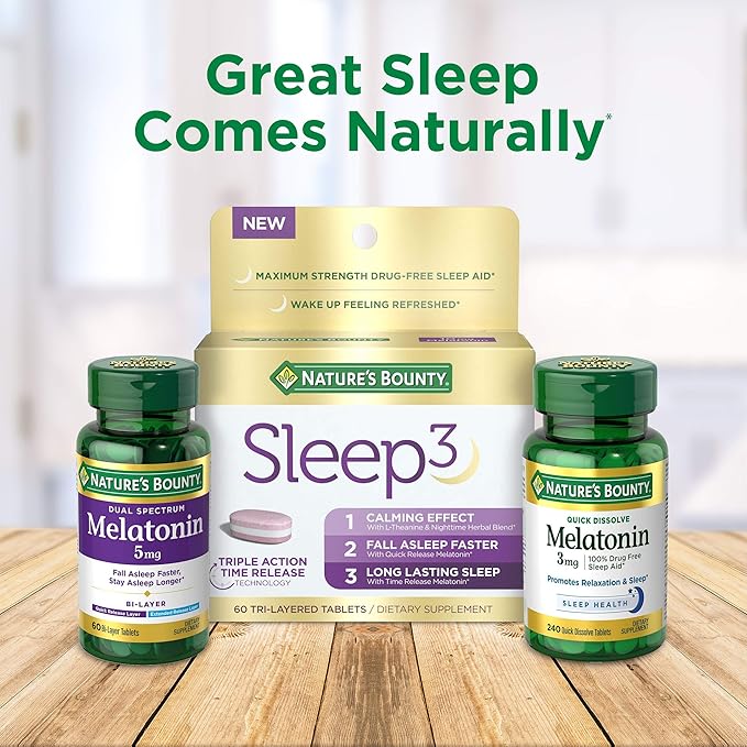 Nature's Bounty Melatonin, Promotes Relaxation and 10mg, Capsules, 60 Ct (2 Pack)
