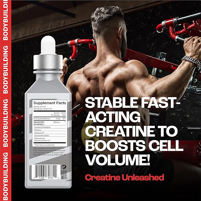 ATP+: Men's Creatine Serum. Maximize Workouts with Enhanced Energy. Boost Muscle, Strength & Recovery. Rich in Amino Acids & Vitamins. With Joint Support. Top Pre-Workout Solution. 5.1 Fl Oz