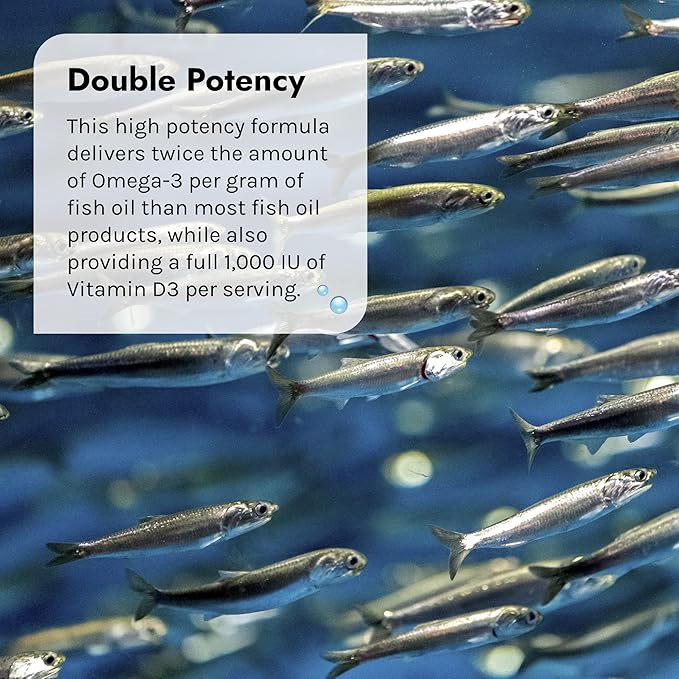 Irwin Naturals Double-Potency Fish Oil 2,000mg Omega-3 EFA's, D3, EPA 60 Liquid