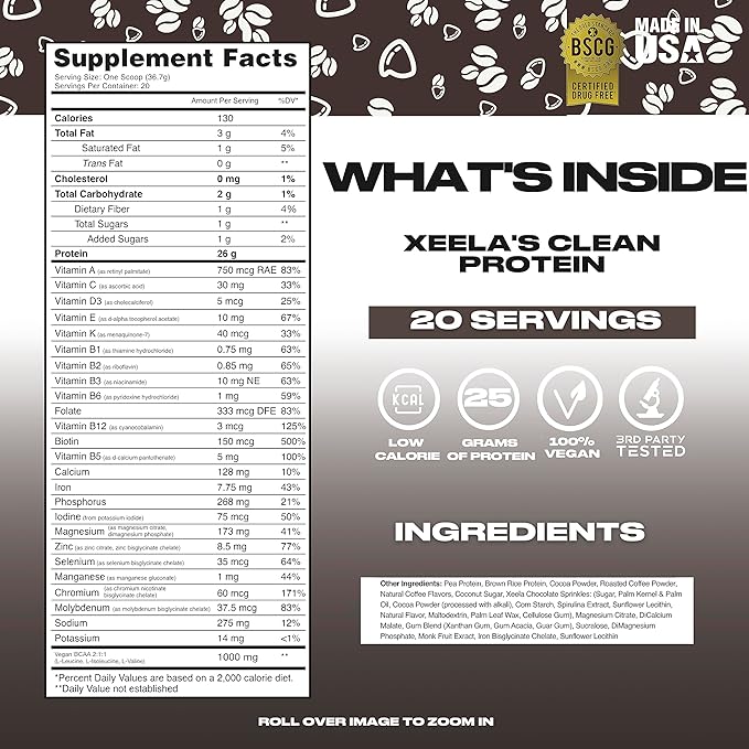 XEELA Plant Based Vegan Protein Powder 25g High