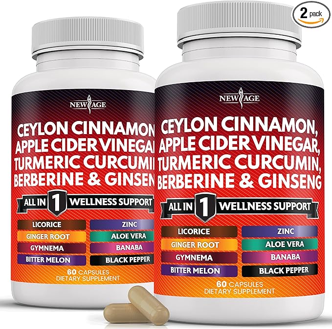 Ceylon Cinnamon 3000mg Turmeric 3000mg Apple 3000mg Ginseng 2000mg Aloe 2000mg Berberine 1200mg Plus 120 Count