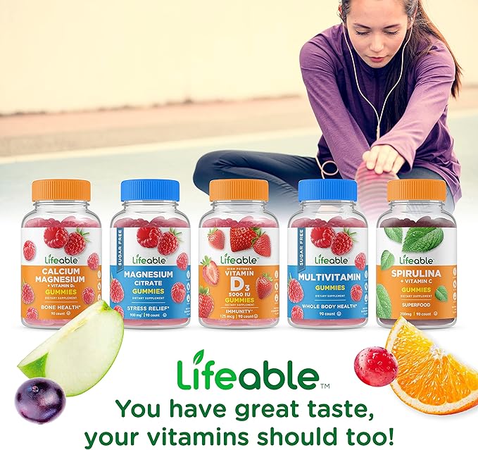 Lifeable Turmeric Curcumin with Ginger & 2000mg – 90 Gummies