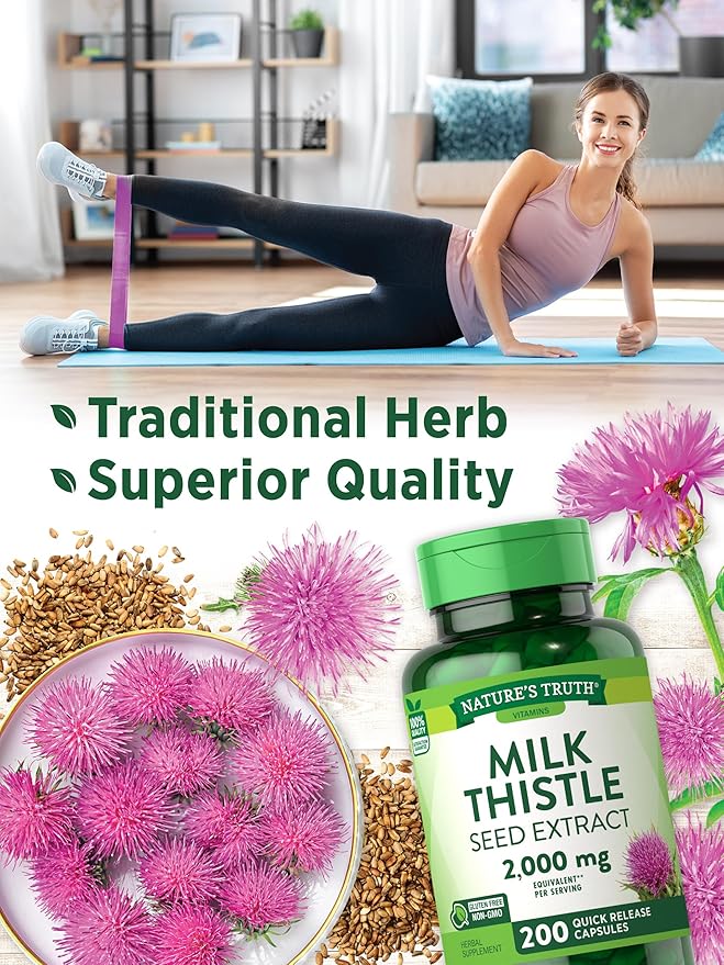 Nature's Truth Milk Thistle 2000mg | 200 Capsules
