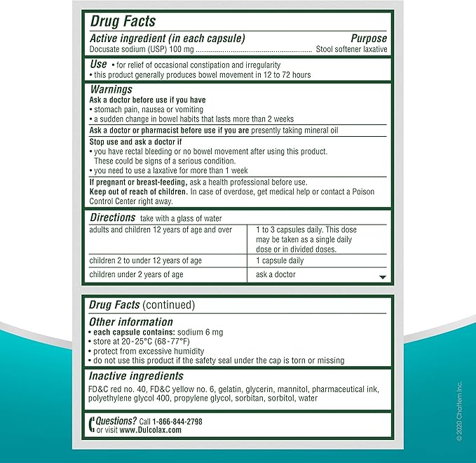 Dulcolax Stimulant Laxative Tablets (100 Count) 5mg & (50ct) Gentle 100mg