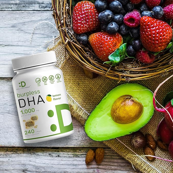 DHA Supplements | 240 Softgels, Burpless, 1000mg + 500mg, Wild