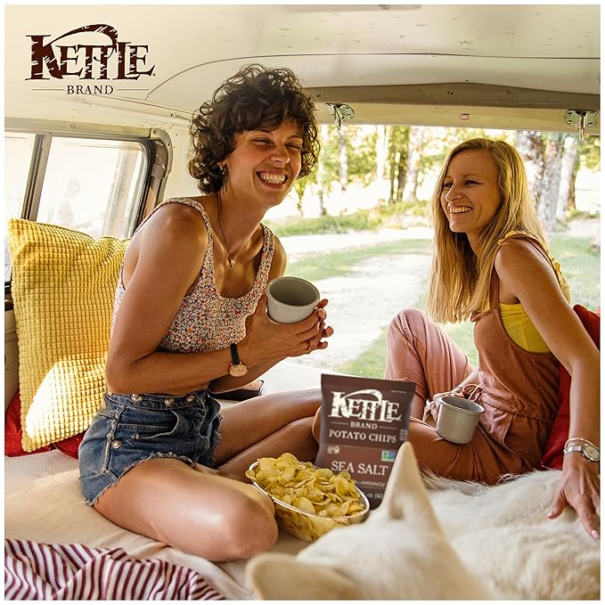 Kettle Brand Potato Chips, Sea Salt Kettle Chips, Snack Bag 1.5 Oz (Pack of 24)