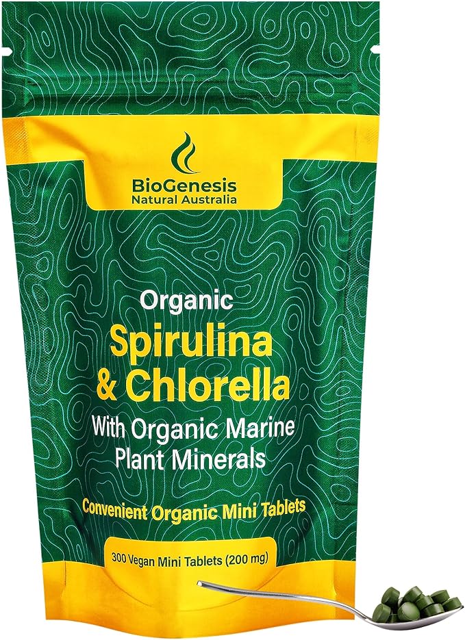 Organic Spirulina & Chlorella + Marine (200 mg) (300)