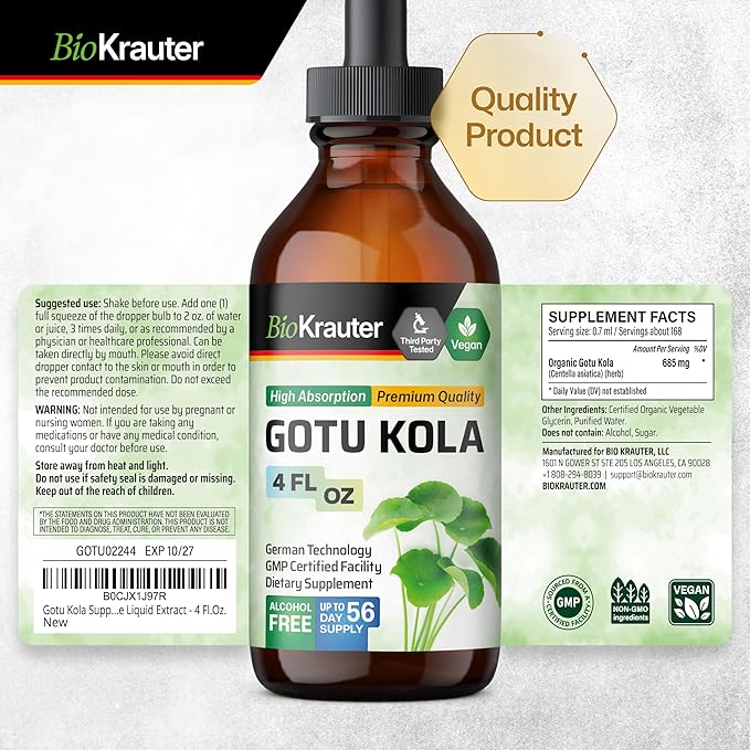 Gotu Kola Tincture 4 Fl.Oz.
