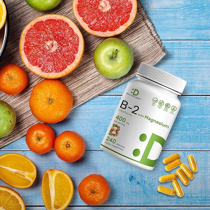 Vitamin B2 Riboflavin 400 mg, 240 Capsules