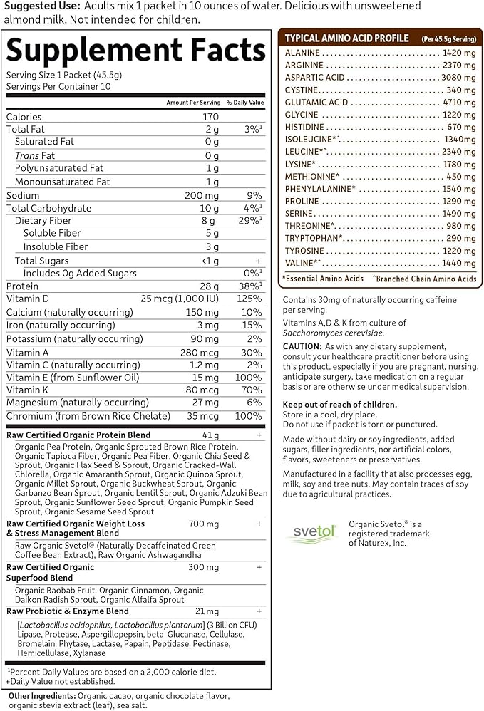 Garden of Life Raw Organic Fit 28g Plant 10ct Tray