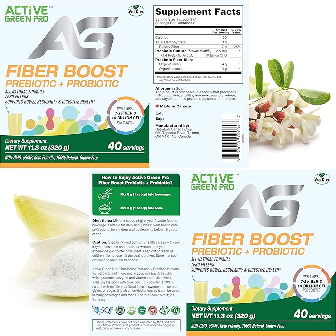 Fibre Boost Prebiotic + Probiotic 320g/40 Servings
