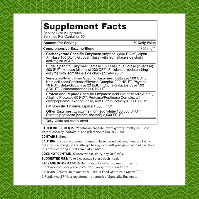 Amy Myers MD Digestive Enzymes 19 Enzymes 120 Caps
